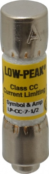 Cooper Bussmann LP-CC-7-1/2 Cartridge Time Delay Fuse: CC, 7.5 A, 10.3 mm Dia Image