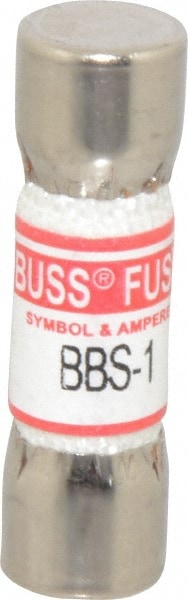 Cartridge Fast-Acting Fuse: 1 A, 1-3/8" OAL
