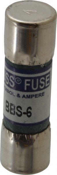 Cartridge Fast-Acting Fuse: 6 A, 1-3/8" OAL