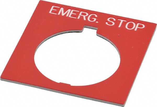 Square, Legend Plate - Emergency Stop