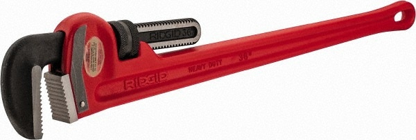 RIDGID, Cast Iron, 8 in Jaw Capacity, Heavy-Duty Pipe Wrench