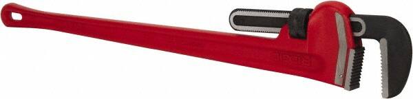 Straight Pipe Wrench: 48" OAL, Cast Iron & Steel