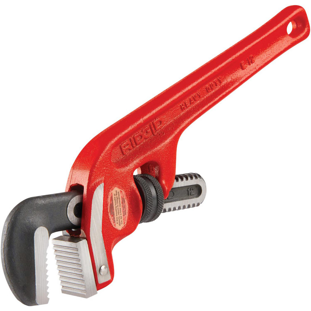End Pipe Wrench: 2" Max, 12" OAL, Steel