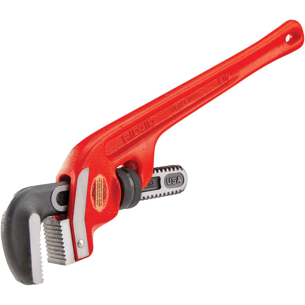End Pipe Wrench: 2-1/2" Max, 18" OAL, Steel
