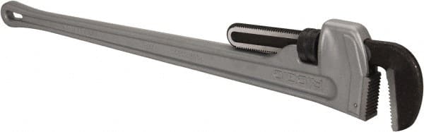 Straight Pipe Wrench: 48" OAL, Aluminum