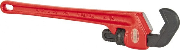Straight Hex Pipe Wrench: 14-1/2" OAL, Steel