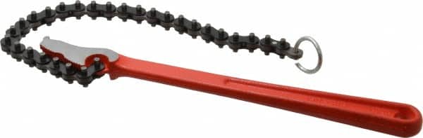 Ridgid 31310 Chain & Strap Wrench: 2" Max Pipe, 15-3/4" Chain Length 