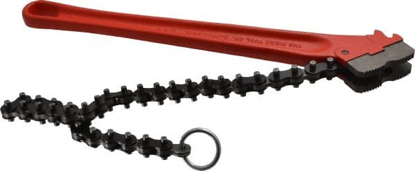 Ridgid 31315 Chain & Strap Wrench: 2" Max Pipe, 18-1/2" Chain Length 