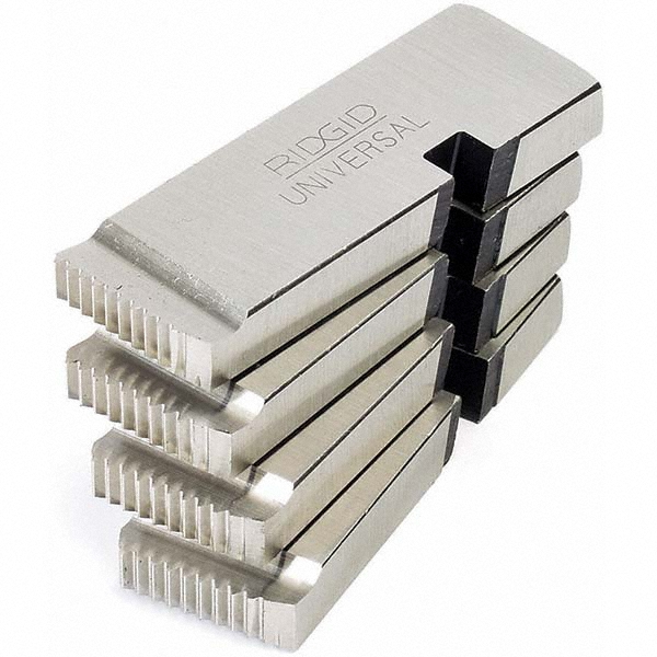 Pipe Threader Dies: Thread Size: 2 1/2 - 4" in; Thread Direction: Right Hand; Thread Standard: NPT; Material: Stainless Steel