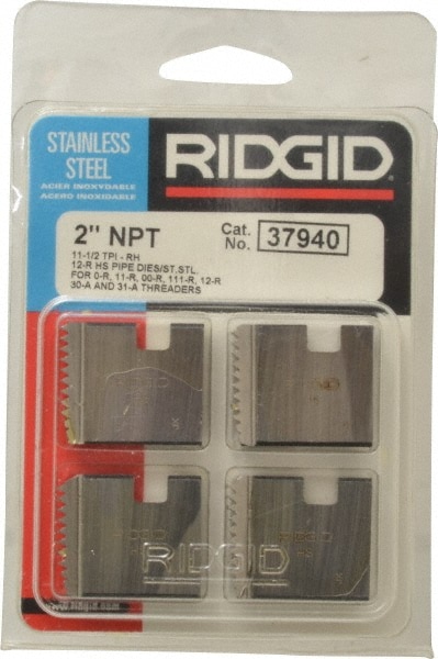 Ridgid 37940 2 - 11-1/2 NPT, Right Hand, High Speed Steel, Pipe Threader Die Image