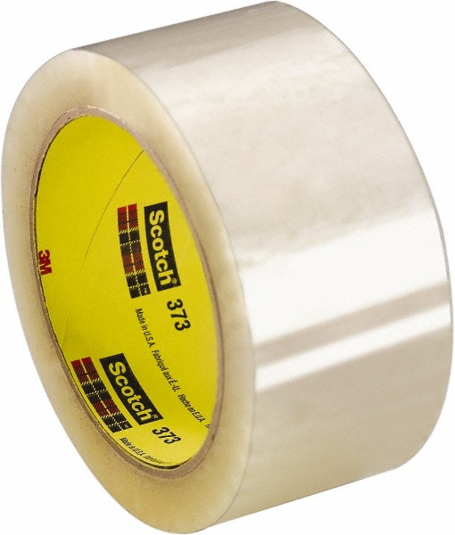 Packing Tape: Clear, Rubber Adhesive - Polypropylene, 2.5 mil Thick, 60 lb/in Tensile Strength, Series 373