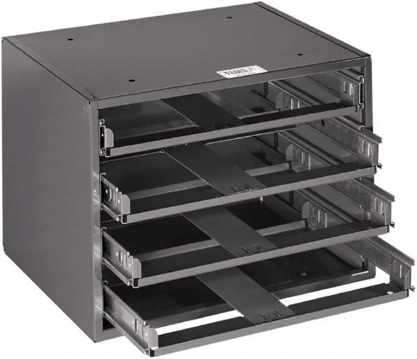 4 Drawer, 4 Compartment, Small Parts 4-Shelf 100% Full Extension Roll-Out Shelving