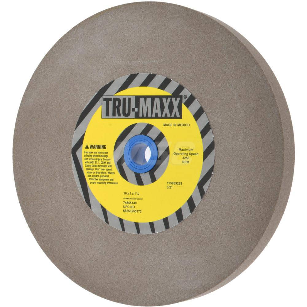 Tru-Maxx 66253255173 Bench & Pedestal Grinding Wheel: 10" Dia, 1" Thick, 1-1/4" Hole Dia, Aluminum Oxide 