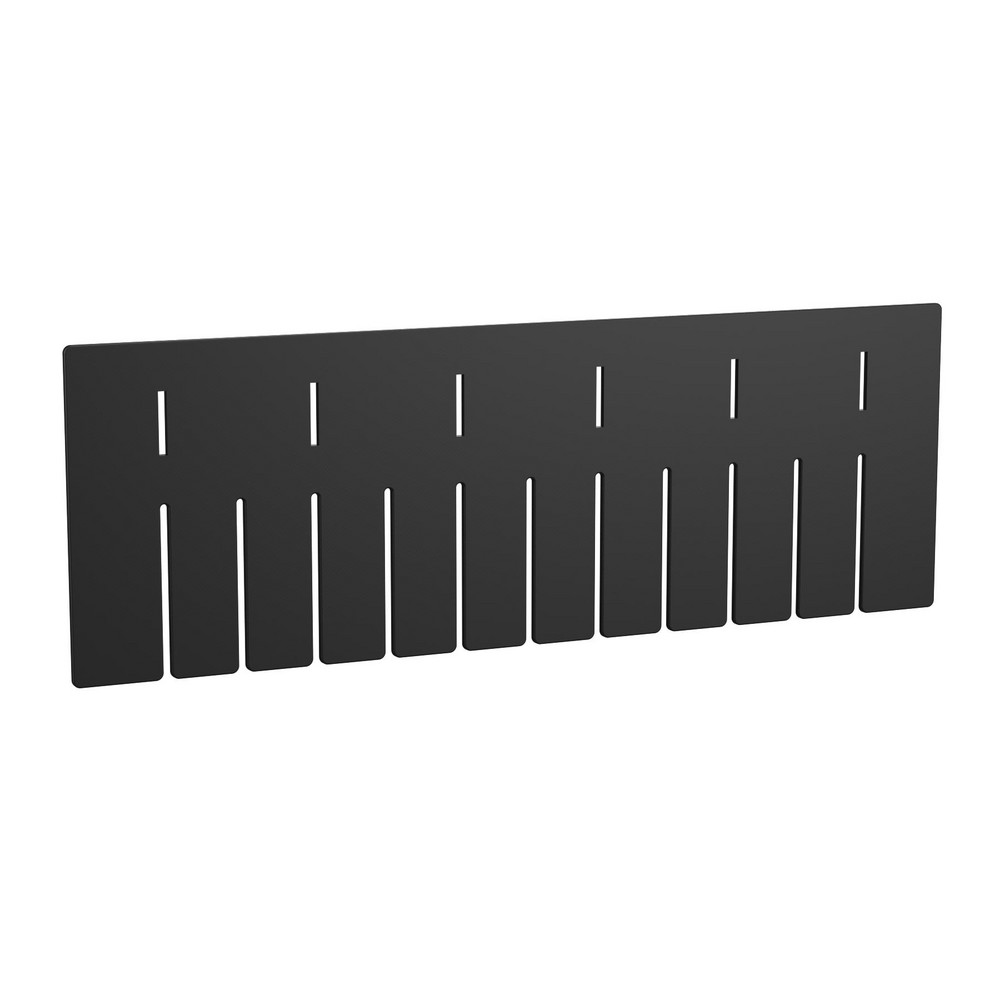 Bin Divider: Use with Akro-Mils - 33-226, Black - 15.5" Wide, 5.4" High, Polyethylene