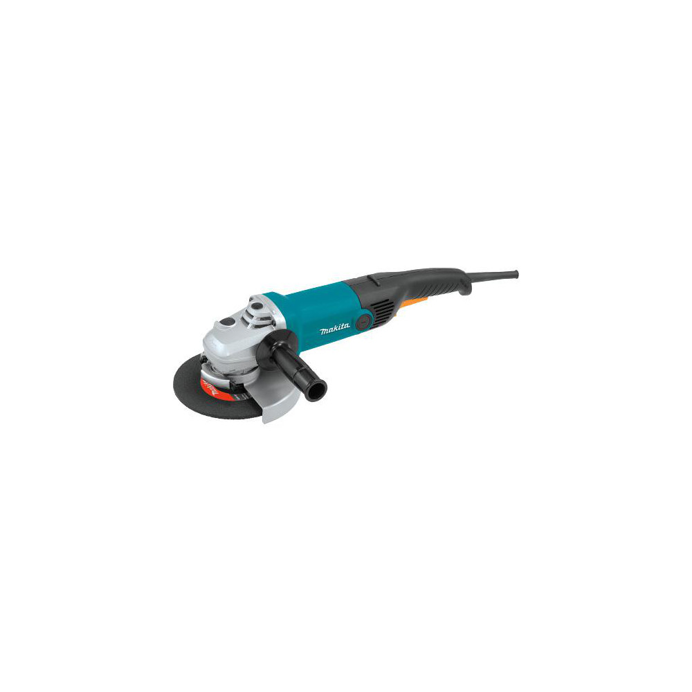 Corded Angle Grinder: 7" Wheel Dia, 6,000 RPM, 5/8-11 Spindle - 15A, 120V, Trigger Switch