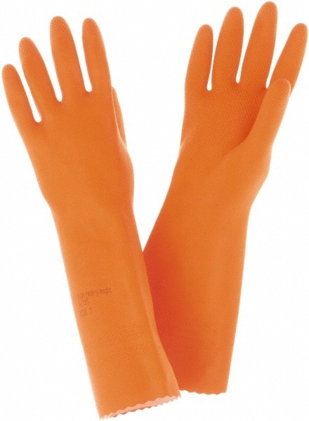 Series 87-208 Chemical Resistant Gloves: 29.00 Thick, Latex, Latex, Supported,
