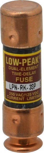 Cooper Bussmann LPN-RK-3SP Cartridge Time Delay Fuse: RK1, 3 A, 50.8 mm OAL, 14.3 mm Dia Image