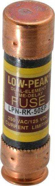 Cooper Bussmann LPN-RK-50SP Cartridge Time Delay Fuse: RK1, 50 A, 76.2 mm OAL, 20.6 mm Dia Image