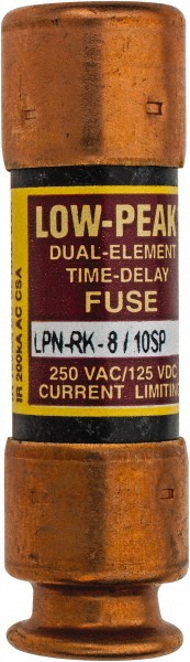 Cooper Bussmann General Purpose Fuse: Time Delay, RK1, 0.8000 A - 2" OAL | Part #LPN-RK-8/10SP