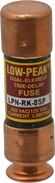 Cooper Bussmann LPN-RK-8SP Cartridge Time Delay Fuse: RK1, 8 A, 50.8 mm OAL, 14.3 mm Dia Image