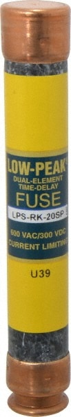 Cooper Bussmann LPS-RK-20SP Cartridge Time Delay Fuse: RK1, 20 A, 127 mm OAL, 20.6 mm Dia Image