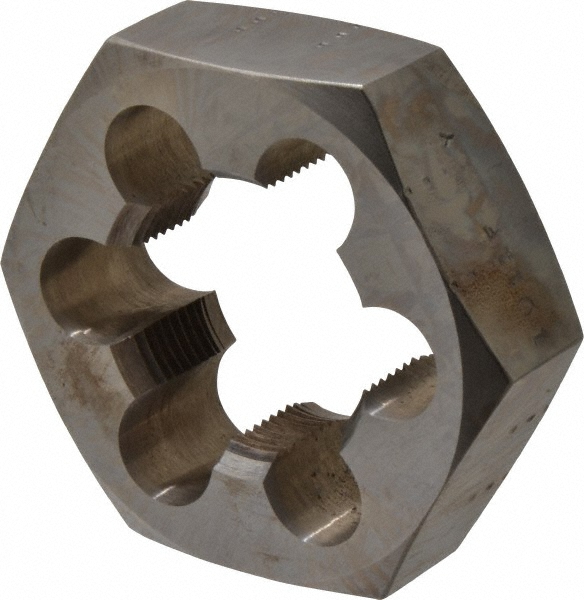 Made in USA 35008 Hex Rethreading Die: 1-3/4 - 12 Thread, 1" Thick, Right Hand, Carbon Steel Image