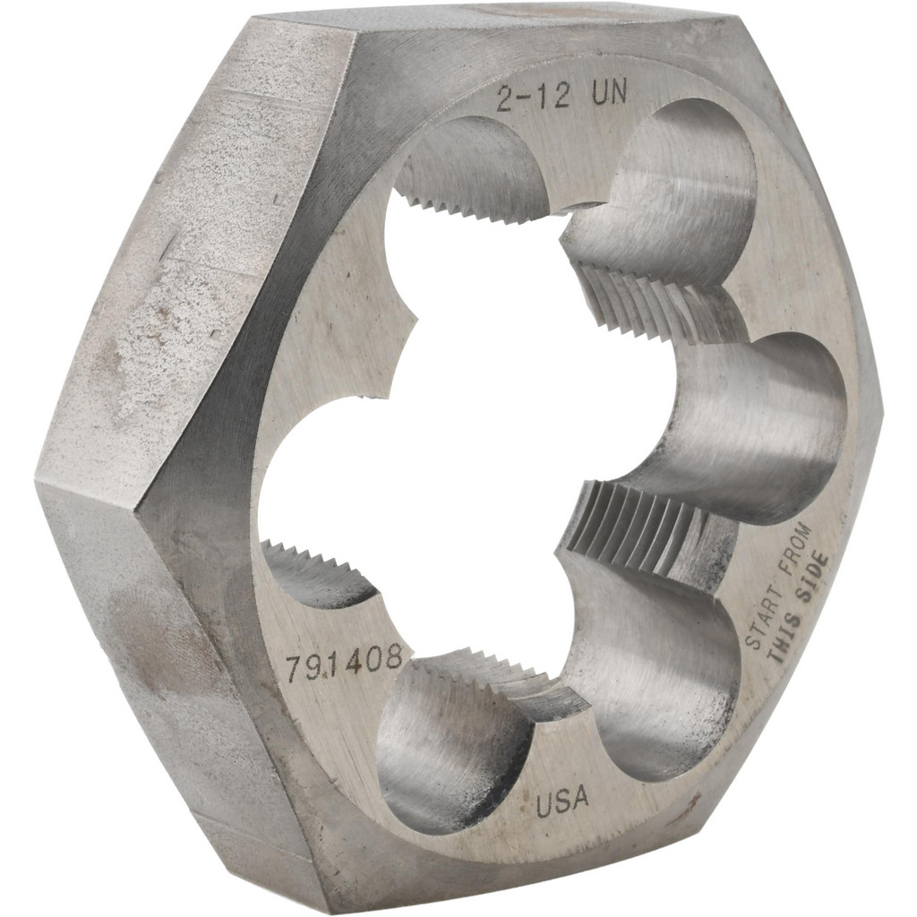 thumbnail image 2 of 1/2-13 Hex Die - Right Hand Rethreading Die In Carton Steel For Bolt & Screw Thread Repair 2 of 11