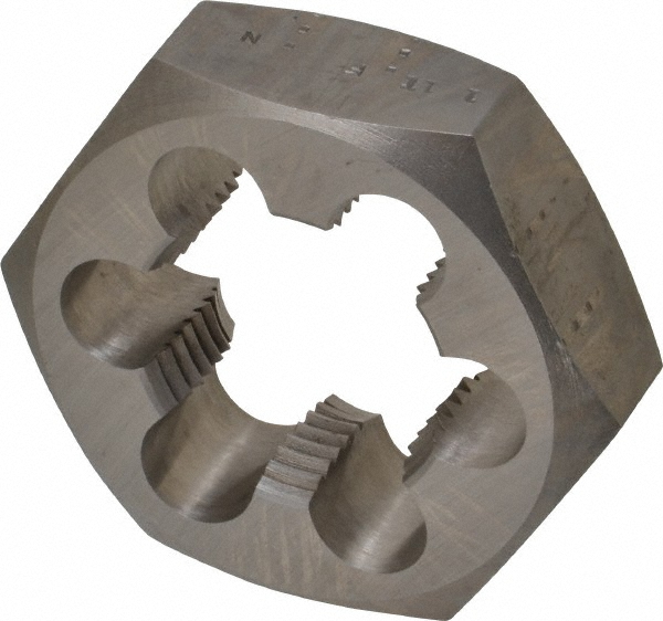 Made in USA 34010 Hex Rethreading Die: 1-3/4 - 8 Thread, 1" Thick, Right Hand, Carbon Steel Image