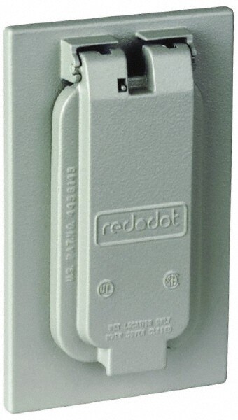 Duplex Receptacle Electrical Box Cover: Aluminum