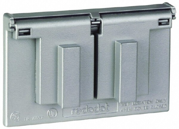 Duplex Receptacle Electrical Box Cover: Aluminum