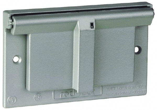GFCI Receptacle Electrical Box Cover: Aluminum