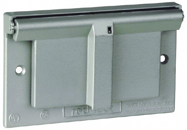 GFCI Receptacle Electrical Box Cover: Aluminum