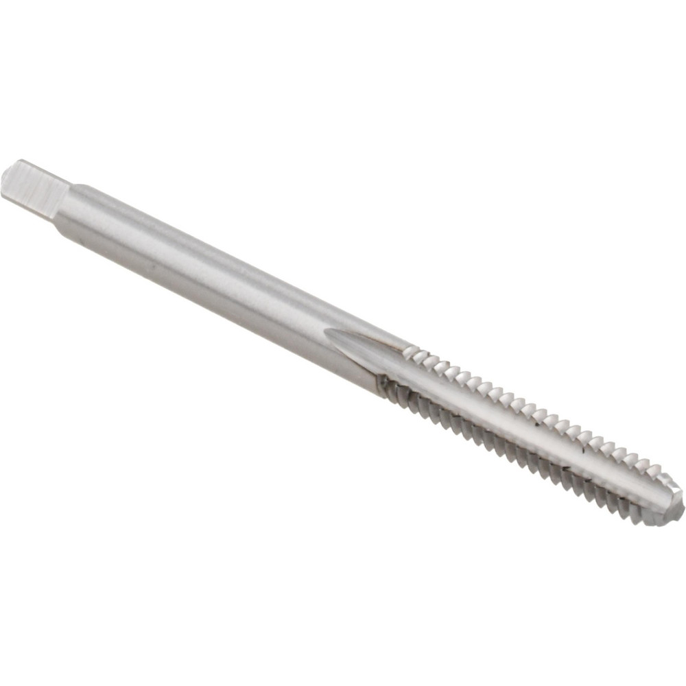 Straight Flute Tap: #6-32 UNC, 3 Flute, Bottoming Chamfer, 2B Class of Fit, High-Speed Steel, Bright/Uncoated Finish - 11/16" Thread Length, 2" OAL, Right Hand, H3, Series 5305 & 5303