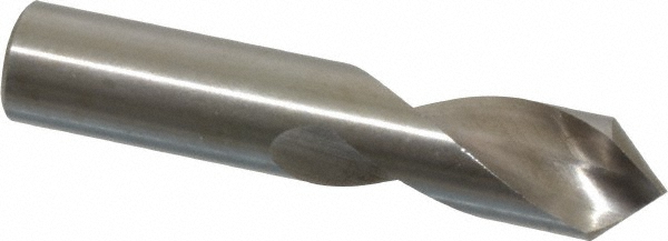 Spotting Drill: 3/8" Dia, 90 ° Point, 2" OAL, High Speed Steel