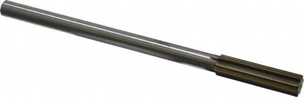 Value Collection SM0405390 Chucking Reamer: 0.539" Dia, 8" OAL, 2" Flute Length, Straight Shank, High Speed Steel Image