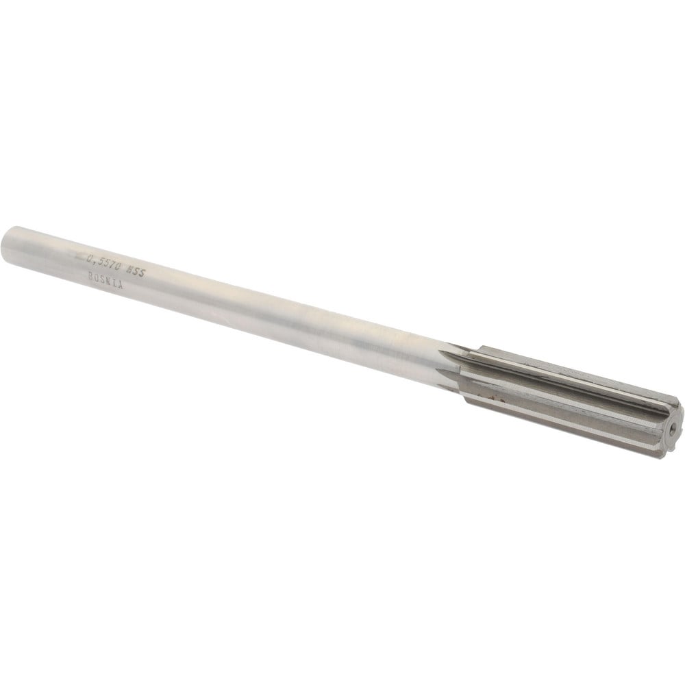 Value Collection SM0405570 Chucking Reamer: 0.557" Dia, 8" OAL, 2" Flute Length, Straight Shank, High Speed Steel Image