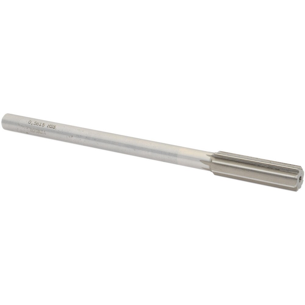 Value Collection SM0405615 Chucking Reamer: 0.5615" Dia, 8" OAL, 2" Flute Length, Straight Shank, High Speed Steel Image