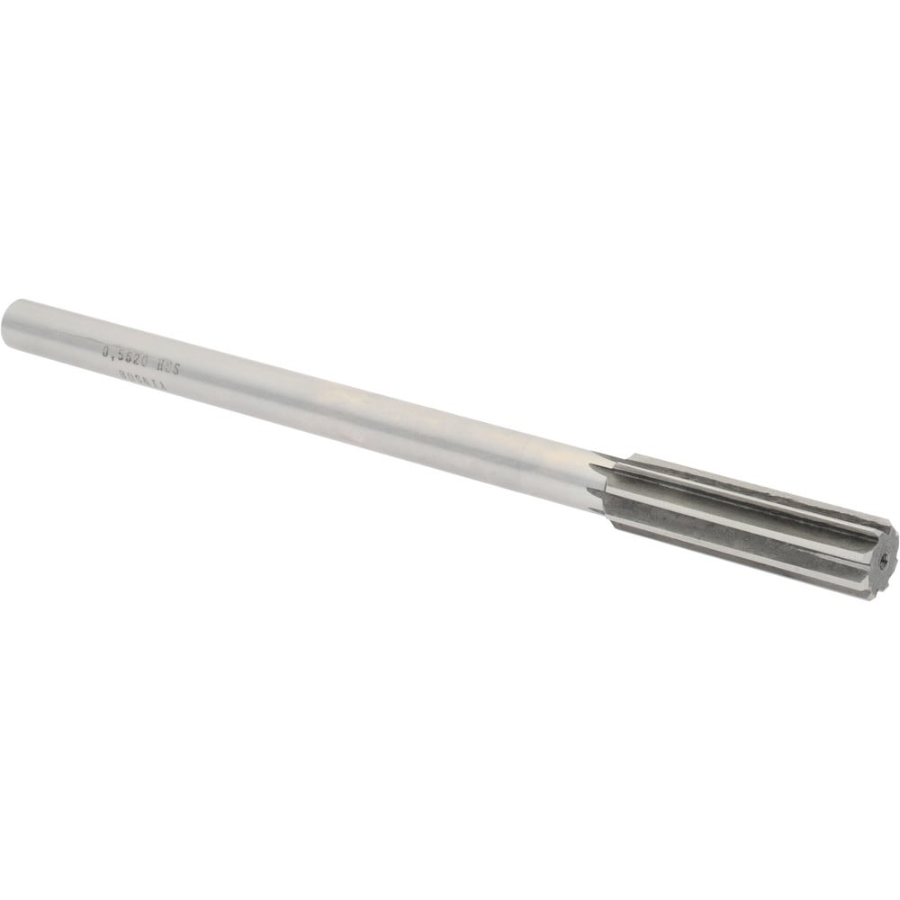 Value Collection SM0405620 Chucking Reamer: 0.562" Dia, 8" OAL, 2" Flute Length, Straight Shank, High Speed Steel Image