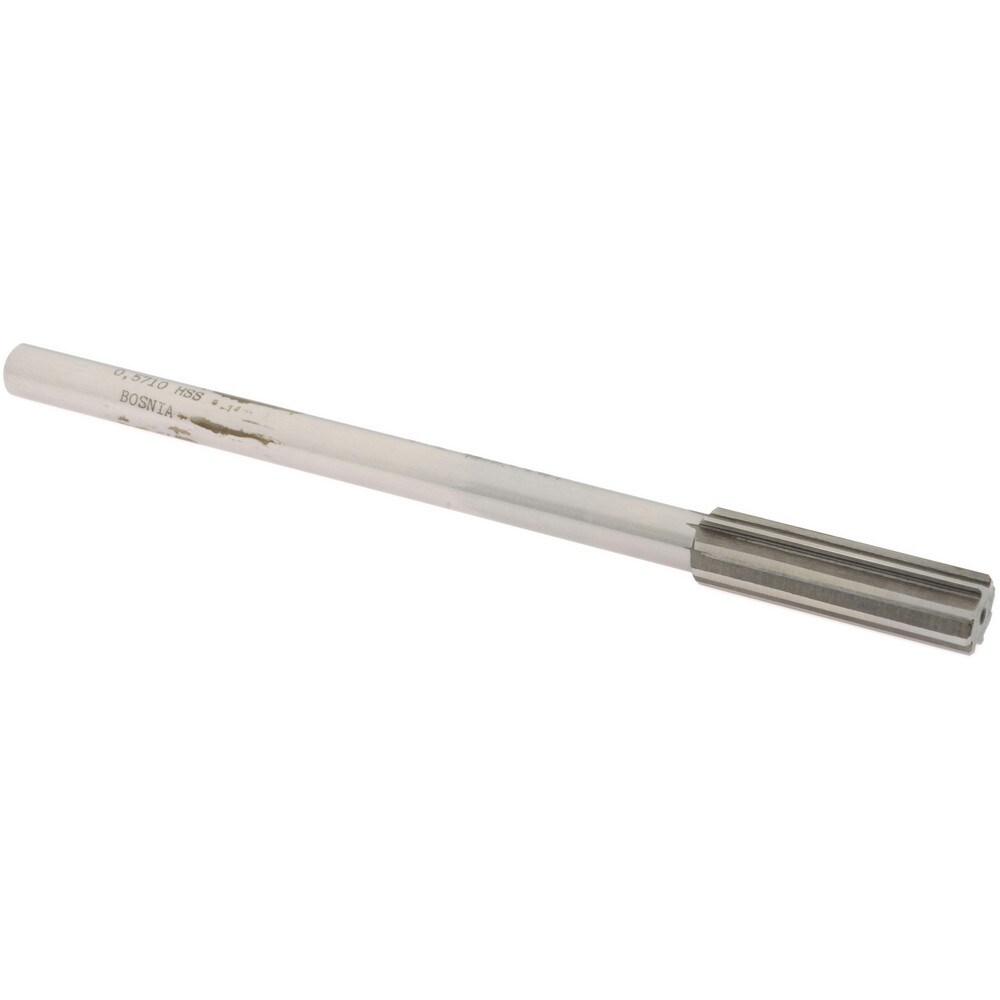 Value Collection SM0405710 Chucking Reamer: 0.571" Dia, 8" OAL, 2" Flute Length, Straight Shank, High Speed Steel Image