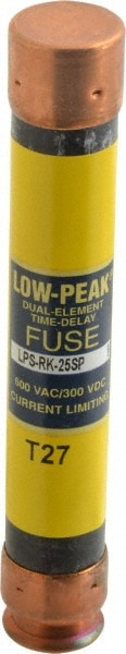 Cooper Bussmann LPS-RK-25SP Cartridge Time Delay Fuse: RK1, 25 A, 127 mm OAL, 20.6 mm Dia Image