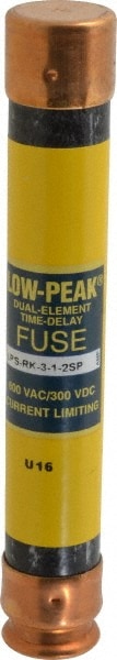 Cooper Bussmann LPS-RK-3-1/2SP Cartridge Time Delay Fuse: RK1, 3.5 A, 127 mm OAL, 20.6 mm Dia Image