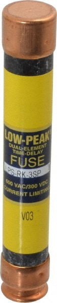 Cooper Bussmann LPS-RK-3SP Cartridge Time Delay Fuse: RK1, 3 A, 127 mm OAL, 20.6 mm Dia Image