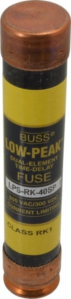 Cooper Bussmann LPS-RK-40SP Cartridge Time Delay Fuse: RK1, 40 A, 27 mm Dia Image