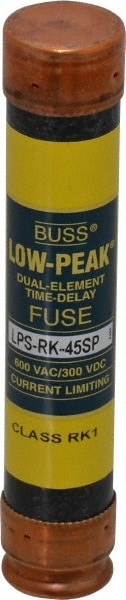 Cooper Bussmann LPS-RK-45SP Cartridge Time Delay Fuse: RK1, 45 A, 27 mm Dia Image