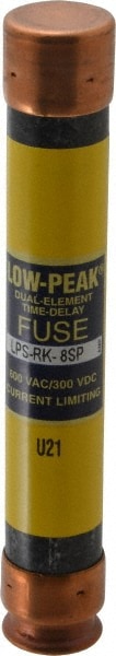 Cooper Bussmann LPS-RK-8SP Cartridge Time Delay Fuse: RK1, 8 A, 127 mm OAL, 20.6 mm Dia Image