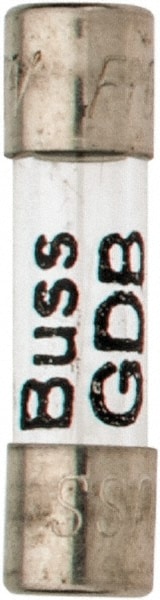 Cartridge Fast-Acting Fuse: 0.1 A, 20 mm OAL, 5 mm Dia