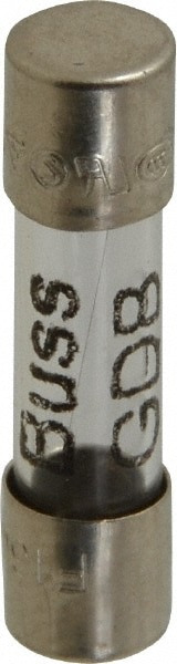 Cartridge Fast-Acting Fuse: 0.16 A, 20 mm OAL, 5 mm Dia