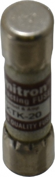 Cooper Bussmann KTK-20 Cartridge Fast-Acting Fuse: 20 A, 10.3 mm Dia Image