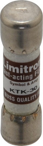 Cooper Bussmann KTK-30 Cartridge Fast-Acting Fuse: 30 A, 10.3 mm Dia Image