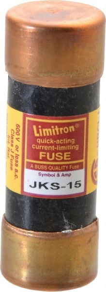 Cooper Bussmann JKS-15 Cartridge Fast-Acting Fuse: J, 15 A, 20.6 mm Dia Image